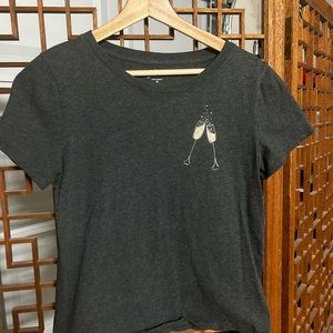 Cute grey toasting flutes tee!